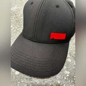 Puma Black Hat with Red Logo